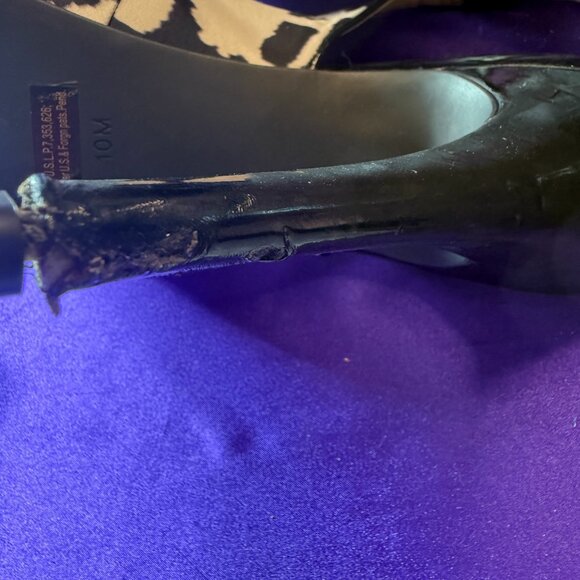 📌Guess Animal Print Fabric 5" High Heels with Open Toe & Platform Sandals 10M - Picture 7 of 16